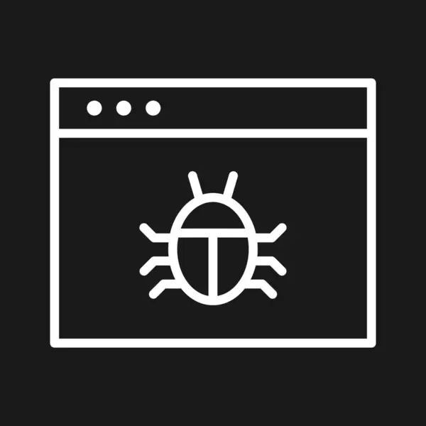 Application Malware Image Vectorielle Icône Virus Peut Également Être Utilisé — Image vectorielle