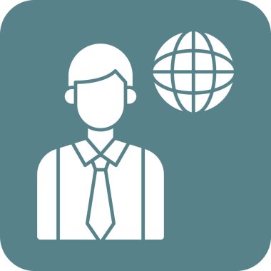 İş, küresel, ağ simgesi vektör görüntüsü. Seo & web için de kullanılabilir. Web uygulamalarında, mobil uygulamalarda ve yazdırma ortamlarında kullanılabilir.