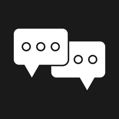 Baloncuk, sohbet, konuşma ikonu vektör görüntüsü. Seo & web için de kullanılabilir. Web uygulamalarında, mobil uygulamalarda ve yazdırma ortamlarında kullanılabilir.