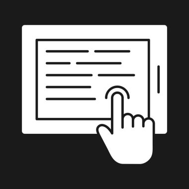 Ipad, tablet, teknoloji ikonu vektör görüntüsü. Seo & web için de kullanılabilir. Web uygulamalarında, mobil uygulamalarda ve yazdırma ortamlarında kullanılabilir.