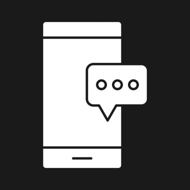 Mesaj, telefon, SMS ikon vektör görüntüsü. Seo & web için de kullanılabilir. Web uygulamalarında, mobil uygulamalarda ve yazdırma ortamlarında kullanılabilir.