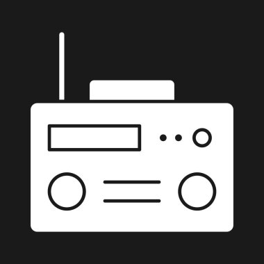 Radyo, medya, iletişim ikonu vektör görüntüsü. Seo & web için de kullanılabilir. Web uygulamalarında, mobil uygulamalarda ve yazdırma ortamlarında kullanılabilir.