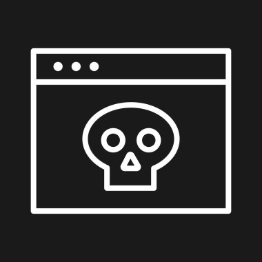 Siber saldırı, hacklenme, virüs ikonu vektör görüntüsü. Siber güvenlik için de kullanılabilir. Web uygulamalarında, mobil uygulamalarda ve yazdırma ortamlarında kullanılabilir.