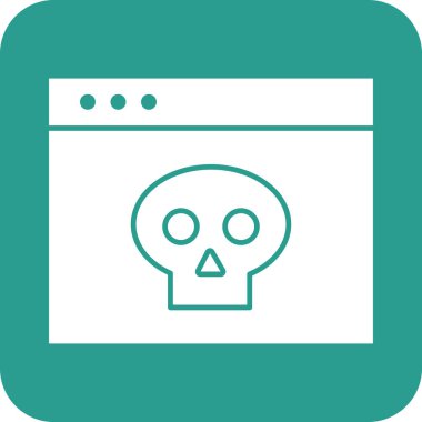 Siber saldırı, hacklenme, virüs ikonu vektör görüntüsü. Siber güvenlik için de kullanılabilir. Web uygulamalarında, mobil uygulamalarda ve yazdırma ortamlarında kullanılabilir.