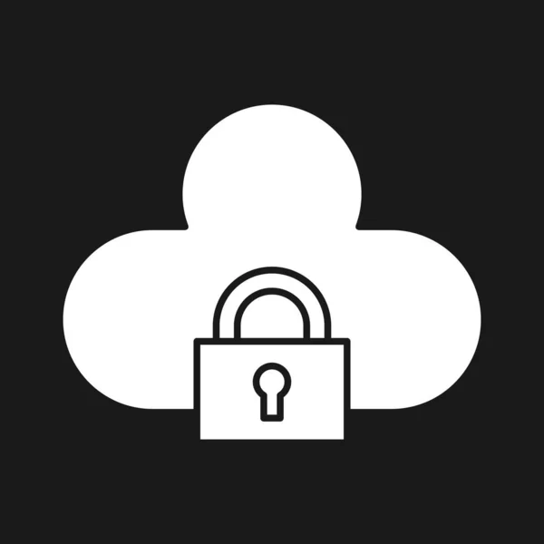 Cloud Lock Protection Icon Vector Image Can Also Used Cyber — Stock Vector