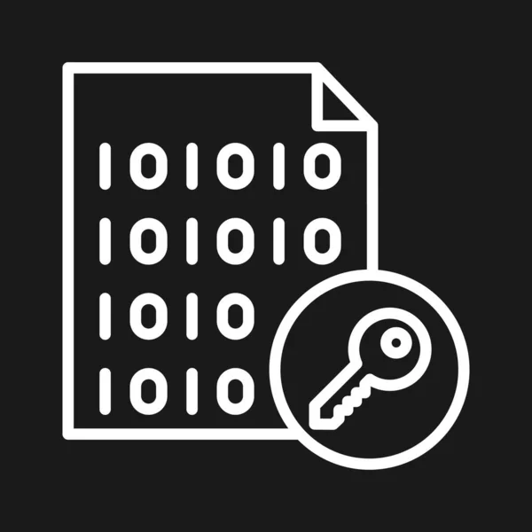Fil Kryptering Nyckel Ikon Vektor Bild Kan Även Användas För — Stock vektor