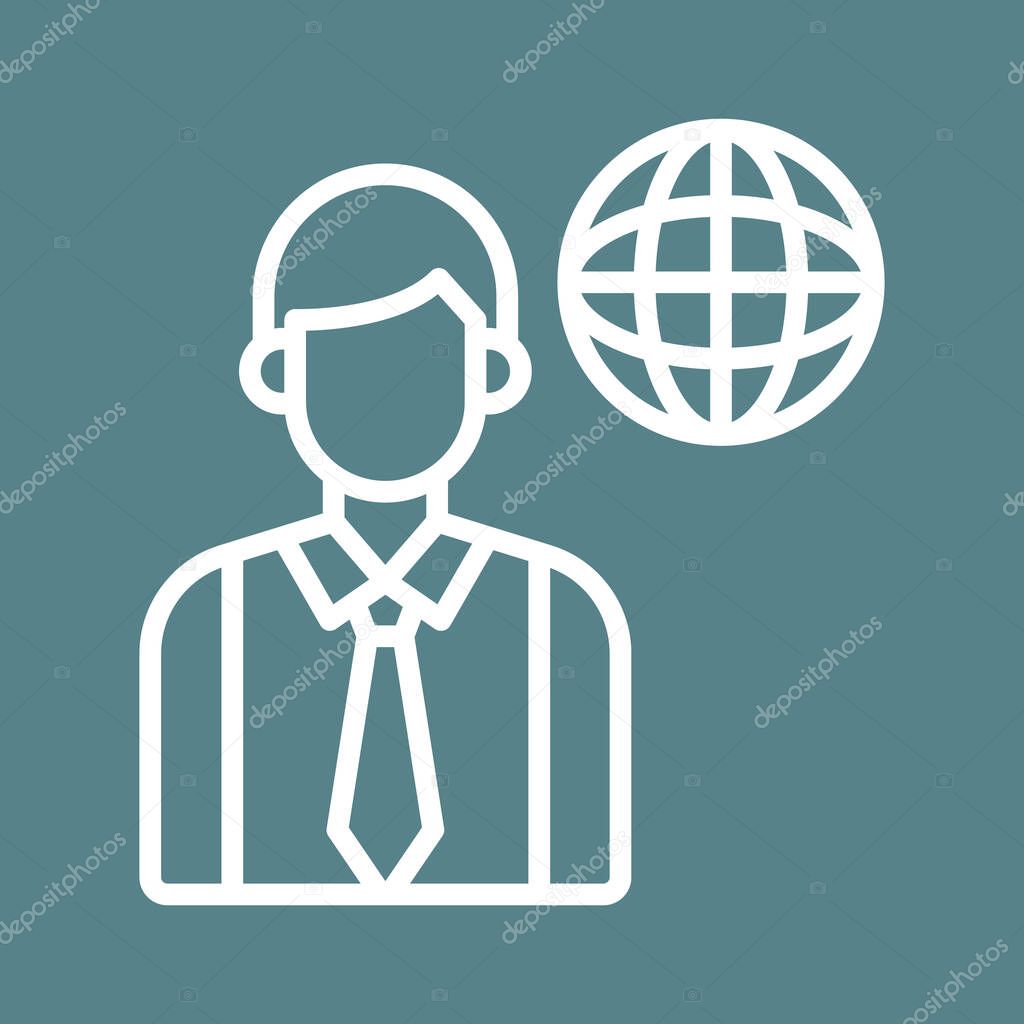 Business, global, network icon vector image. Can also be used for seo & web. Suitable for use on web apps, mobile apps and print media.