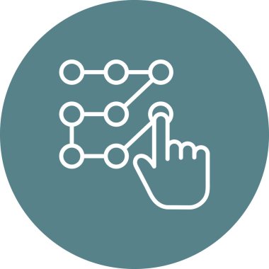 El, iğne, nokta kodu, şekil ikonu vektör görüntüsü. Siber güvenlik için de kullanılabilir. Web uygulamalarında, mobil uygulamalarda ve yazdırma ortamlarında kullanılabilir.