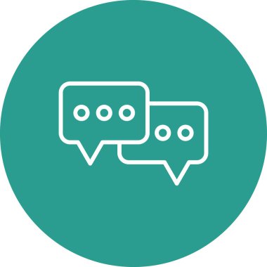 Baloncuk, sohbet, konuşma ikonu vektör görüntüsü. Seo & web için de kullanılabilir. Web uygulamalarında, mobil uygulamalarda ve yazdırma ortamlarında kullanılabilir.