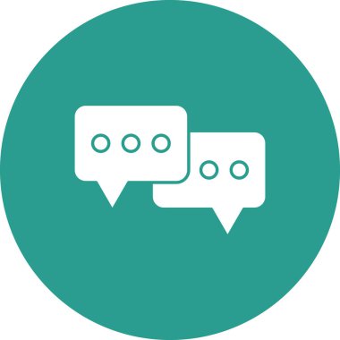 Baloncuk, sohbet, konuşma ikonu vektör görüntüsü. Seo & web için de kullanılabilir. Web uygulamalarında, mobil uygulamalarda ve yazdırma ortamlarında kullanılabilir.