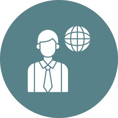 İş, küresel, ağ simgesi vektör görüntüsü. Seo & web için de kullanılabilir. Web uygulamalarında, mobil uygulamalarda ve yazdırma ortamlarında kullanılabilir.