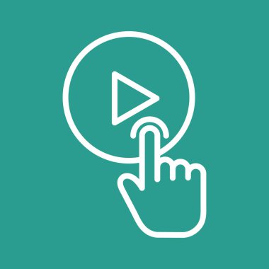 Video oynatıcı, tıklayın, simge vektör resmine tıklayın. Seo & web için de kullanılabilir. Web uygulamalarında, mobil uygulamalarda ve yazdırma ortamlarında kullanılabilir.