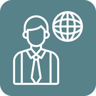 İş, küresel, ağ simgesi vektör görüntüsü. Seo & web için de kullanılabilir. Web uygulamalarında, mobil uygulamalarda ve yazdırma ortamlarında kullanılabilir.