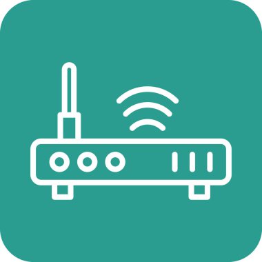 Yönlendirici, kablosuz ağ, internet ikonu vektör görüntüsü. Seo & web için de kullanılabilir. Web uygulamalarında, mobil uygulamalarda ve yazdırma ortamlarında kullanılabilir.