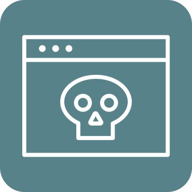 Siber saldırı, hacklenme, virüs ikonu vektör görüntüsü. Siber güvenlik için de kullanılabilir. Web uygulamalarında, mobil uygulamalarda ve yazdırma ortamlarında kullanılabilir.