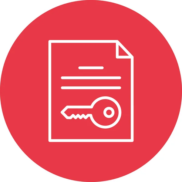 Datei Verschlüsselung Dokument Schlüsselsymbol Vektorbild Kann Auch Für Cyber Sicherheit — Stockvektor