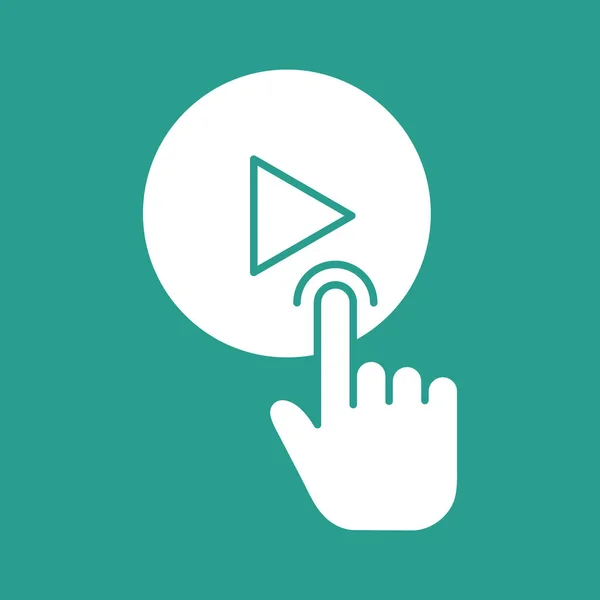 Βίντεο Player Πατήστε Κάντε Κλικ Στο Εικονίδιο Διανυσματική Εικόνα Μπορεί — Διανυσματικό Αρχείο