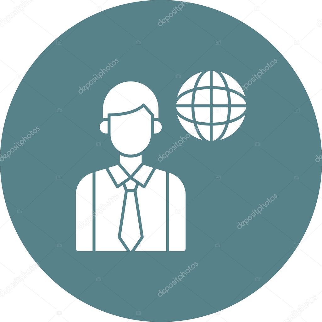Business, global, network icon vector image. Can also be used for seo & web. Suitable for use on web apps, mobile apps and print media.