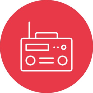 Radyo, medya, iletişim ikonu vektör görüntüsü. Seo & web için de kullanılabilir. Web uygulamalarında, mobil uygulamalarda ve yazdırma ortamlarında kullanılabilir.