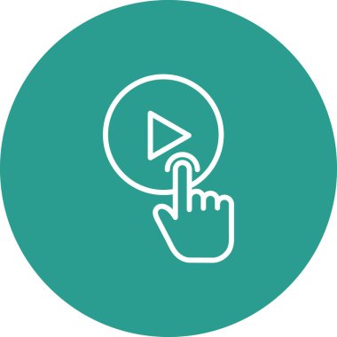 Video oynatıcı, tıklayın, simge vektör resmine tıklayın. Seo & web için de kullanılabilir. Web uygulamalarında, mobil uygulamalarda ve yazdırma ortamlarında kullanılabilir.