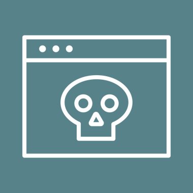 Siber saldırı, hacklenme, virüs ikonu vektör görüntüsü. Siber güvenlik için de kullanılabilir. Web uygulamalarında, mobil uygulamalarda ve yazdırma ortamlarında kullanılabilir.