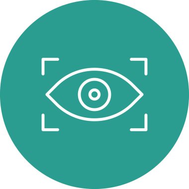 Biyometrik, göz, ikon vektör görüntüsünü tara. Siber güvenlik için de kullanılabilir. Web uygulamalarında, mobil uygulamalarda ve yazdırma ortamlarında kullanılabilir.