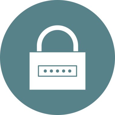 Kilit, şifre, özel simge vektör görüntüsü. Siber güvenlik için de kullanılabilir. Web uygulamalarında, mobil uygulamalarda ve yazdırma ortamlarında kullanılabilir.