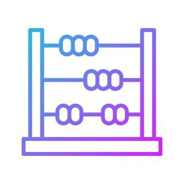 Abaküs, hesapla, matematik ikonu vektör görüntüsü. Eğitim için de kullanılabilir. Web uygulamalarında, mobil uygulamalarda ve yazdırma ortamlarında kullanılabilir.