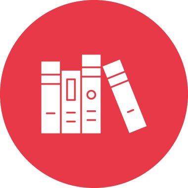 Kitaplar, kütüphane, eğitim ikonu vektör görüntüsü. Eğitim için de kullanılabilir. Web uygulamalarında, mobil uygulamalarda ve yazdırma ortamlarında kullanılabilir.