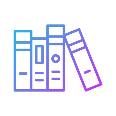 Kitaplar, kütüphane, eğitim ikonu vektör görüntüsü. Eğitim için de kullanılabilir. Web uygulamalarında, mobil uygulamalarda ve yazdırma ortamlarında kullanılabilir.