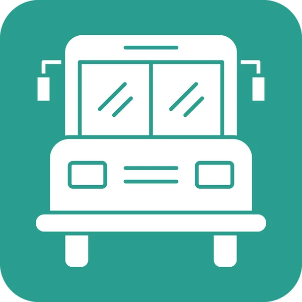 Bus Escuela Imagen Vector Icono Transporte También Puede Utilizar Para — Vector de stock