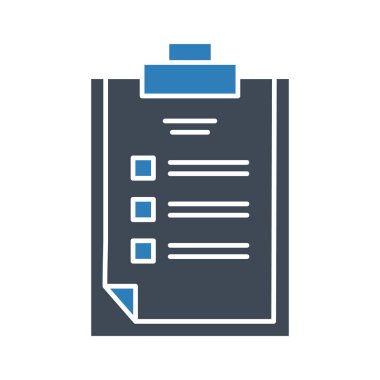 Pano, test, sınav simgesi vektör görüntüsü. Eğitim için de kullanılabilir. Web uygulamalarında, mobil uygulamalarda ve yazdırma ortamlarında kullanılabilir.