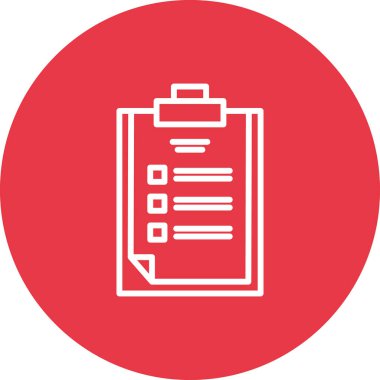 Pano, test, sınav simgesi vektör görüntüsü. Eğitim için de kullanılabilir. Web uygulamalarında, mobil uygulamalarda ve yazdırma ortamlarında kullanılabilir.