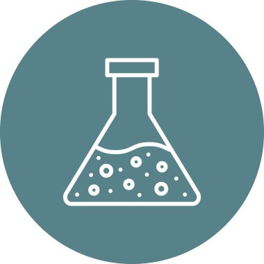 Matara, deney şişesi, laboratuvar ikonu vektör görüntüsü. Eğitim için de kullanılabilir. Web uygulamalarında, mobil uygulamalarda ve yazdırma ortamlarında kullanılabilir.