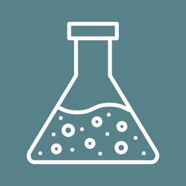 Matara, deney şişesi, laboratuvar ikonu vektör görüntüsü. Eğitim için de kullanılabilir. Web uygulamalarında, mobil uygulamalarda ve yazdırma ortamlarında kullanılabilir.