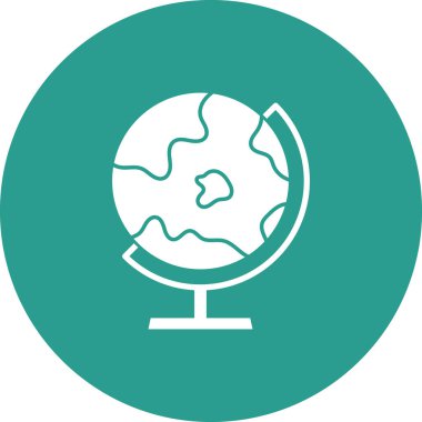 Küre simgesi vektör görüntüsü. Eğitim için de kullanılabilir. Web uygulamalarında, mobil uygulamalarda ve yazdırma ortamlarında kullanılabilir.