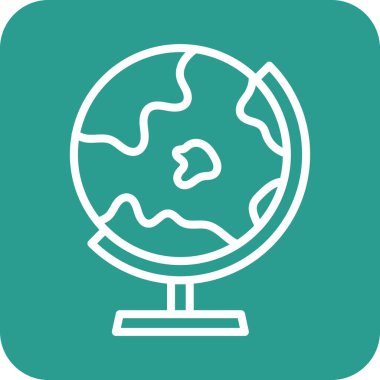 Küre simgesi vektör görüntüsü. Eğitim için de kullanılabilir. Web uygulamalarında, mobil uygulamalarda ve yazdırma ortamlarında kullanılabilir.