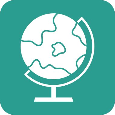 Küre simgesi vektör görüntüsü. Eğitim için de kullanılabilir. Web uygulamalarında, mobil uygulamalarda ve yazdırma ortamlarında kullanılabilir.