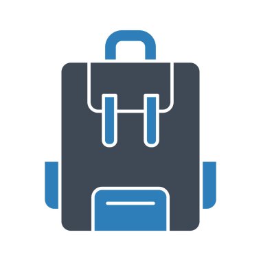 Okul Çantası ikonu vektör görüntüsü. Eğitim için de kullanılabilir. Web uygulamalarında, mobil uygulamalarda ve yazdırma ortamlarında kullanılabilir.