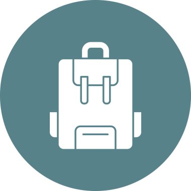 Okul Çantası ikonu vektör görüntüsü. Eğitim için de kullanılabilir. Web uygulamalarında, mobil uygulamalarda ve yazdırma ortamlarında kullanılabilir.