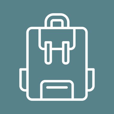 Okul Çantası ikonu vektör görüntüsü. Eğitim için de kullanılabilir. Web uygulamalarında, mobil uygulamalarda ve yazdırma ortamlarında kullanılabilir.