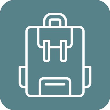 Okul Çantası ikonu vektör görüntüsü. Eğitim için de kullanılabilir. Web uygulamalarında, mobil uygulamalarda ve yazdırma ortamlarında kullanılabilir.