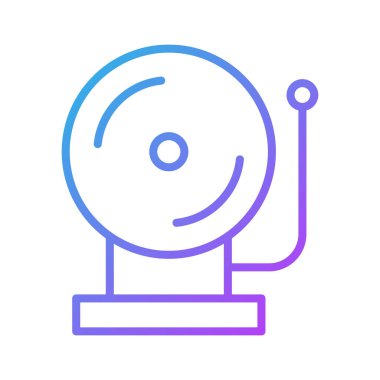 Okul, çan, alarm ikonu vektör görüntüsü. Eğitim için de kullanılabilir. Web uygulamalarında, mobil uygulamalarda ve yazdırma ortamlarında kullanılabilir.