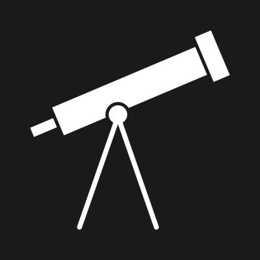 Teleskop, bilim, teknoloji ikonu vektör görüntüsü. Eğitim için de kullanılabilir. Web uygulamalarında, mobil uygulamalarda ve yazdırma ortamlarında kullanılabilir.