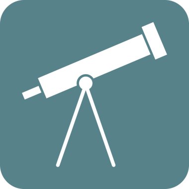 Teleskop, bilim, teknoloji ikonu vektör görüntüsü. Eğitim için de kullanılabilir. Web uygulamalarında, mobil uygulamalarda ve yazdırma ortamlarında kullanılabilir.