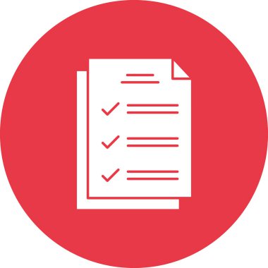 Test, inceleme, belge ikonu vektör görüntüsü. Eğitim için de kullanılabilir. Web uygulamalarında, mobil uygulamalarda ve yazdırma ortamlarında kullanılabilir.