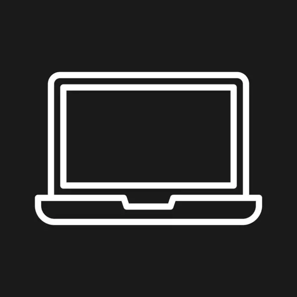 Ноутбук Компьютер Изображение Вектора Значка Устройства Использоваться Образовательных Целях Подходит — стоковый вектор