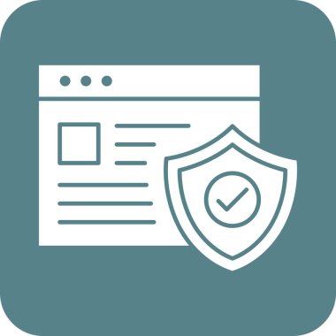 Tarayıcı, koruma, web simgesi vektör görüntüsü. İnternet güvenliği için de kullanılabilir. Web uygulamalarında, mobil uygulamalarda ve yazdırma ortamlarında kullanılabilir.