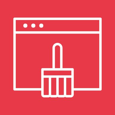 Tarayıcı. Temiz, temiz, web sayfası ikon vektör görüntüsü. İnternet güvenliği için de kullanılabilir. Web uygulamalarında, mobil uygulamalarda ve yazdırma ortamlarında kullanılabilir.