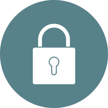Kilit, asma kilit, güvenlik simgesi vektör görüntüsü. İnternet güvenliği için de kullanılabilir. Web uygulamalarında, mobil uygulamalarda ve yazdırma ortamlarında kullanılabilir.